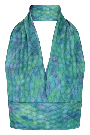 Mint Splash Mermaid Halterneck Bikini Top
