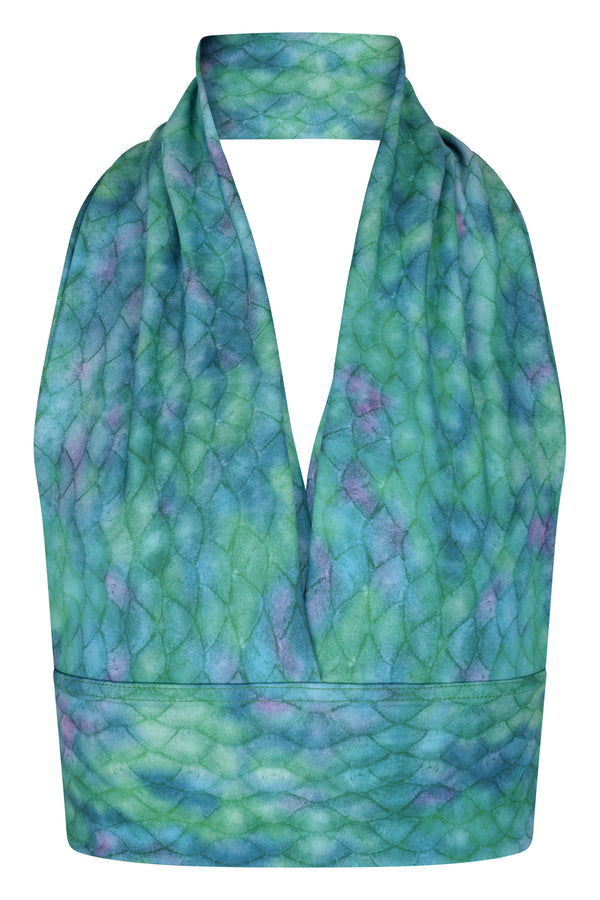 Mint Splash Mermaid Halterneck Bikini Top