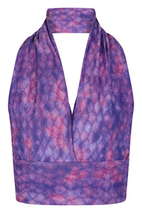 Purple Rain Mermaid Halterneck Bikini Top
