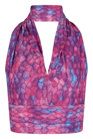 Pink Lady Mermaid Halterneck Bikini Top